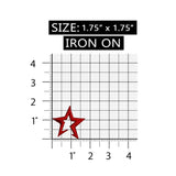 ID 3457ABC Set of 3 Patriotic Notched Star Patch Embroidered Iron On Applique