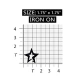 ID 3457C Blue Notched Star Patch Patriotic Craft Embroidered Iron On Applique