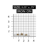 ID 3459A Star Strip Patch Patriotic Symbol Craft Embroidered Iron On Applique