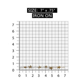 ID 3459B Star Strip Patch Patriotic Symbol Craft Embroidered Iron On Applique