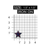 ID 3472 Patriotic Star Patch America Craft Symbol Embroidered Iron On Applique