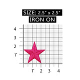 ID 3489 Pink Star Patch Night Sky Craft Symbol Icon Embroidered Iron On Applique