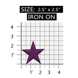 ID 3490 Purple Star Patch Night Sky Craft Emblem Embroidered Iron On Applique