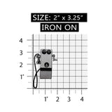 ID 3585 Old Fashioned Crank Phone Patch Telephone Embroidered Iron On Applique