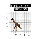 ID 3651 Running Giraffe Patch Wild Safari Animal Embroidered Iron On Applique
