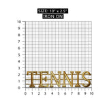 ID 5044 Tennis Word Badge Large Patch Sport Hobby Embroidered Iron On Applique