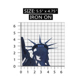 ID 5050 Statue of Liberty Large Patch New York Face Embroidered IronOn Applique