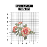 ID 5109 Marigold Flower Large Patch Garden Plant Embroidered Iron On Applique