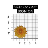 ID 6019 Sunflower Symbol Patch Yellow Summer Bloom Embroidered Iron On Applique