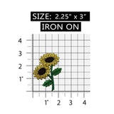 ID 6028 Sunflowers Patch Flower Garden Blossom Head Embroidered Iron On Applique