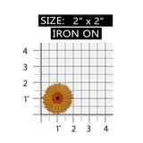 ID 6036 Sunflower Head Patch Symbol Flower Garden Embroidered Iron On Applique
