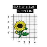 ID 6046 Budding Sunflower Patch Garden Flower Bloom Embroidered Iron On Applique