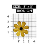 ID 6087 Yellow Daisy Flower Patch Garden Blossom Embroidered Iron On Applique
