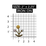 ID 6104 Flowers Symbol Patch Plant Garden Wax Covered Thread Iron On Applique