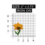 ID 6139 Yellow Sequins Flower Patch Plant Shiny Embroidered Iron On Applique