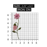 ID 6155 Pink Lace Flowers Patch Garden Love Blossom Embroidered Iron On Applique