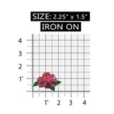 ID 6159 Pink Shiny Rose Flower Patch Glimmer Love Embroidered Iron On Applique