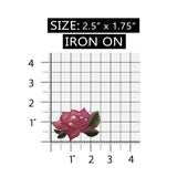 ID 6161 Pink Sequin Rose Flower Patch Love Blossom Embroidered Iron On Applique