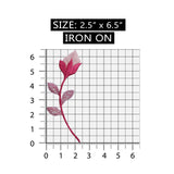 ID 6179 Lace Head Pink Rose Flower Patch Garden Love Embroidered IronOn Applique