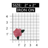 ID 6192 Pink Rose Blossom Flower Love Bloom Iron On Embroidered Patch Applique