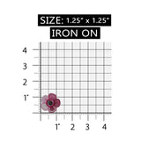 ID 6208 Pink Shiny Flower Patch Daisy Blossom Craft Embroidered Iron On Applique