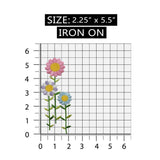 ID 6209 Multi Colored Sunflowers Patch Garden Flower Embroidered IronOn Applique