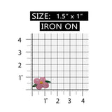 ID 6210 Pink Flower Blossom Patch Garden Symbol Grow Embroidered IronOn Applique
