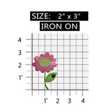 ID 6220 Pink Pansy Flower Patch Ladybug Garden Bloom Embroidered IronOn Applique