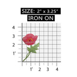 ID 6237 Pink Tulip Flower Patch Blossom Garden Embroidered Iron On Applique