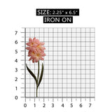ID 6265 Pink Lace Flower Blossom Patch Garden Grow Embroidered Iron On Applique