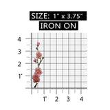ID 6269 Cherry Blossom Bush Patch Buds Flower Garden Embroidered IronOn Applique