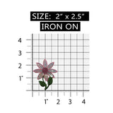 ID 6297 Shiny Sequin Flower Patch Garden Symbol Embroidered Iron On Applique