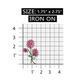 ID 6299 Pink Dotted Flower Patch Plant Garden Craft Embroidered Iron On Applique