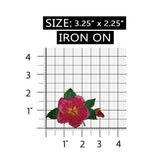 ID 6339 Pink Hibiscus Flower Patch Hawaii Tropical Embroidered Iron On Applique