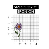 ID 6422 Soft Purple Daisy Flower Patch Fuzzy Garden Embroidered Iron On Applique
