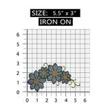 ID 6570 Multi Color Lace Flowers Band Patch Craft Embroidered Iron On Applique