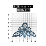 ID 6617 Lace Flower Blossom Patch Garden Design Embroidered Iron On Applique
