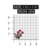 ID 6685 Pink Flowers Bush Patch Garden Plant Bloom Embroidered Iron On Applique