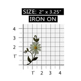 ID 6738 White Lace Daisy Blossom Patch Garden Craft Embroidered Iron On Applique