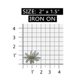 ID 6743 White Daisy Flower Patch Garden Blossom Head Embroidered IronOn Applique