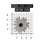 ID 6772 White Flower Blossom Patch Decoration Symbol Embroidered IronOn Applique