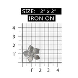 ID 6783 Shiny Flower Blossom Patch Garden Design Embroidered Iron On Applique