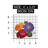 ID 6834 Multi Color Hibiscus Flower Patch Tropical Embroidered Iron On Applique