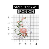 ID 6838 Pink Flower Bouquet Patch Blossom Garden Embroidered Iron On Applique