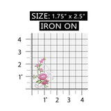 ID 6839 Pink Flower Bouquet Patch Blossom Garden Embroidered Iron On Applique