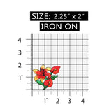 ID 6846 Tropical Hibiscus Flower Patch Garden Lily Embroidered Iron On Applique