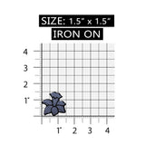 ID 6895 Blue Daffodil Flower Patch Garden Bell Plant Embroidered IronOn Applique