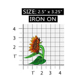 ID 6903B Sunflower Blossom Patch Summer Garden Bloom Embroidered IronOn Applique
