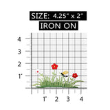 ID 6937 Garden Flower Bush Patch Spring Nature Shrub Embroidered IronOn Applique