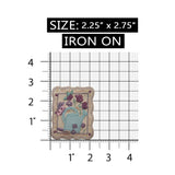 ID 6977 Garden Watering Can Patch Nature Pleather Embroidered Iron On Applique